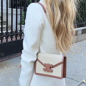 Celine Triomphe Wallet on Chain – 2022 by Hedi Slimane - Worn only few times